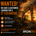 Wanted: 5T Excavator